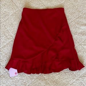 Ruffle red skirt